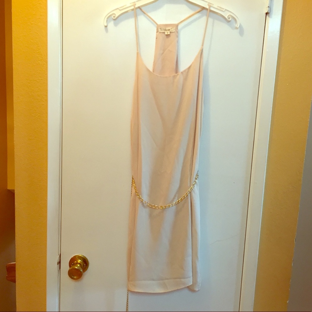 BNWOT Nude Chain Belted Dress